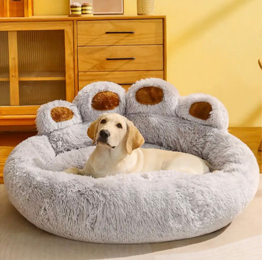 Fluffy Paw Shape Dog Bed