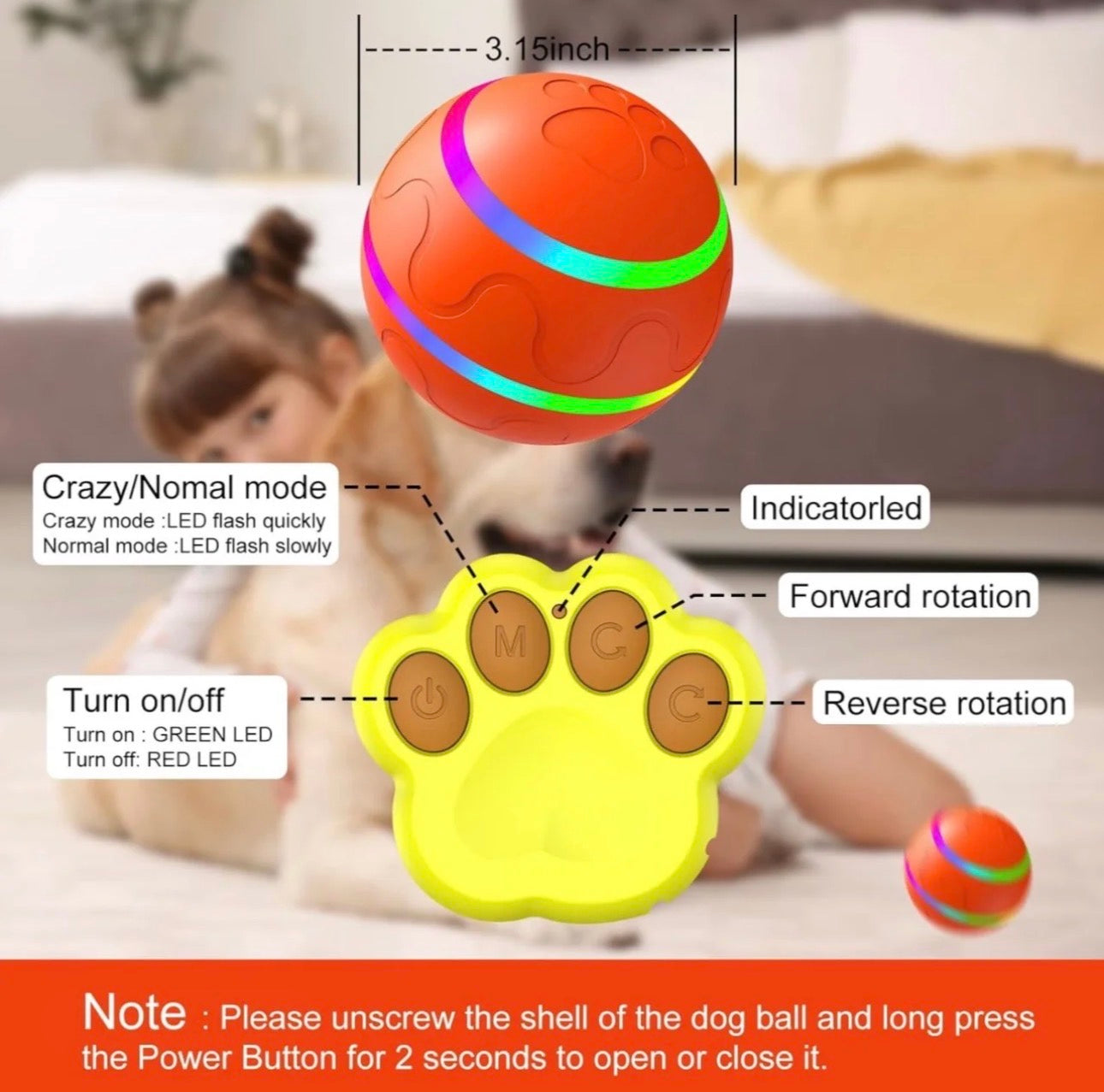 BarkyCare™ Smart LED Pet Ball